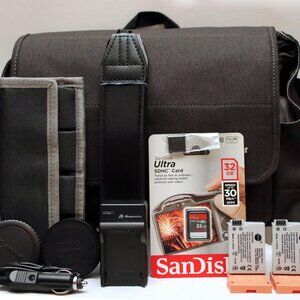 CanonT5i T4i T3i T2i: 2LP-E8, BatteryPouch, Charger, Bag, Caps,32GB AccessoryKit